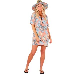 Salty Crew • Seafarer Dress Mahi Print Button Down Cover-Up